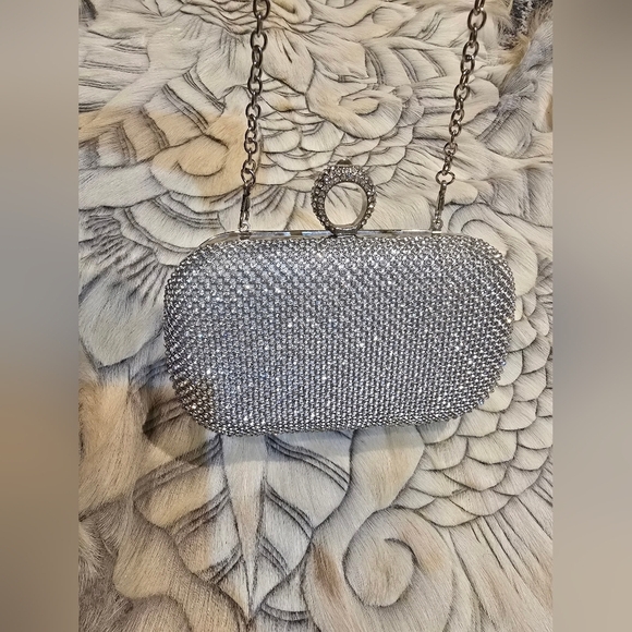 Sparkling Silver Crystal Clutch - Picture 4 of 6